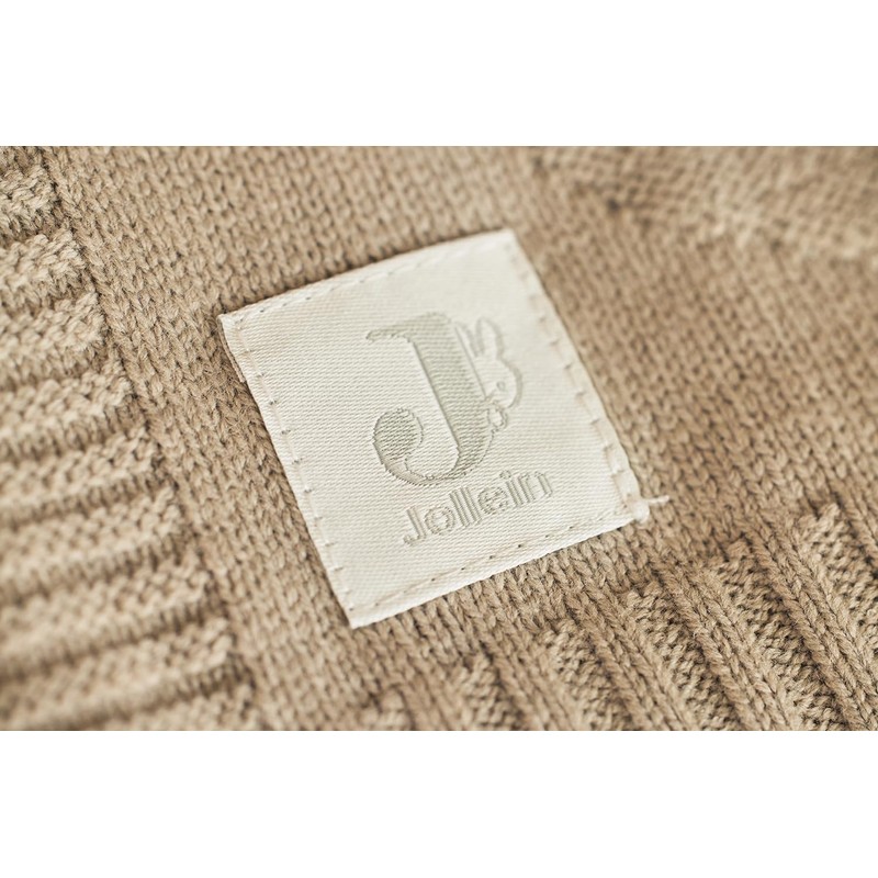 Jollein 516-511-67088 Babydecke Strick - Miffy Nougat (75x100 cm)