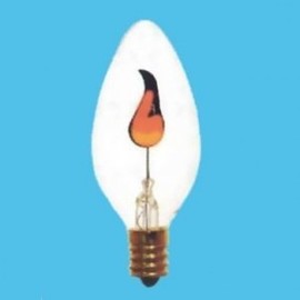 Asahi Flicker Lamp, C9, E12 Base, Flicker, C9, E12, 100V, 1-2W