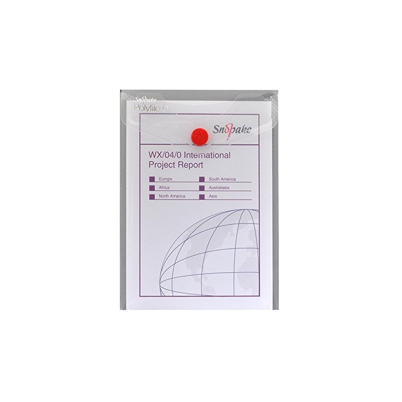 Snopake A6 Polyfile P Portrait Popper Wallet with Press Stud