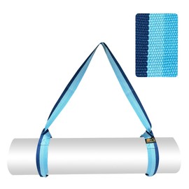Samadhaan Yoga Mat Strap for Carrying, Adjustable Mat Holder Carrier Sling with Thick, Durable and Comfy Texture Stretching Carry Straps, 64” Size - Blue