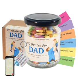 90 Quotes for Dad – Christian Gifts, Birthday Surprises for Women, Easter Gifts for Kids, Thoughtful Gifts for Mom, New Mom Gifts, Mother-in-Law Presents – 90 Quote Jar for Dad
