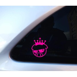 2X Subaru Stickers Scooby King Vinyl Decal Sticker, Car Window Bumper, Impreza, WRX, STI, 70mm Each