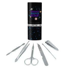 Gravity Brings Me Down Funny Humor Stainless Steel Manicure Pedicure Grooming Beauty Care Travel Kit