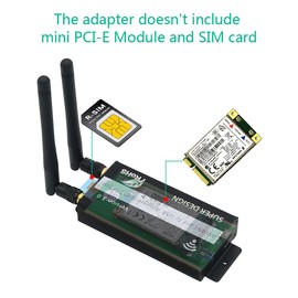 Mini PCI-E to USB Adapter with SIM Card Slot, WWAN/LTE Module Upgrade for 3G / 4G Network Card