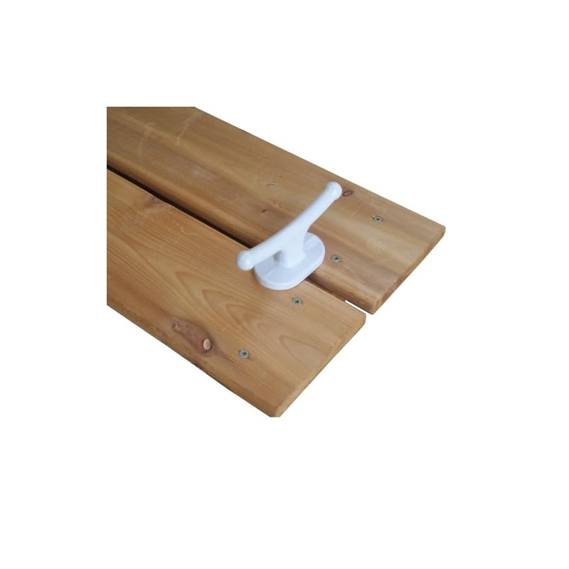 Dock Edge Classic Cast Aluminum InstaCleat with White Finish, 5"