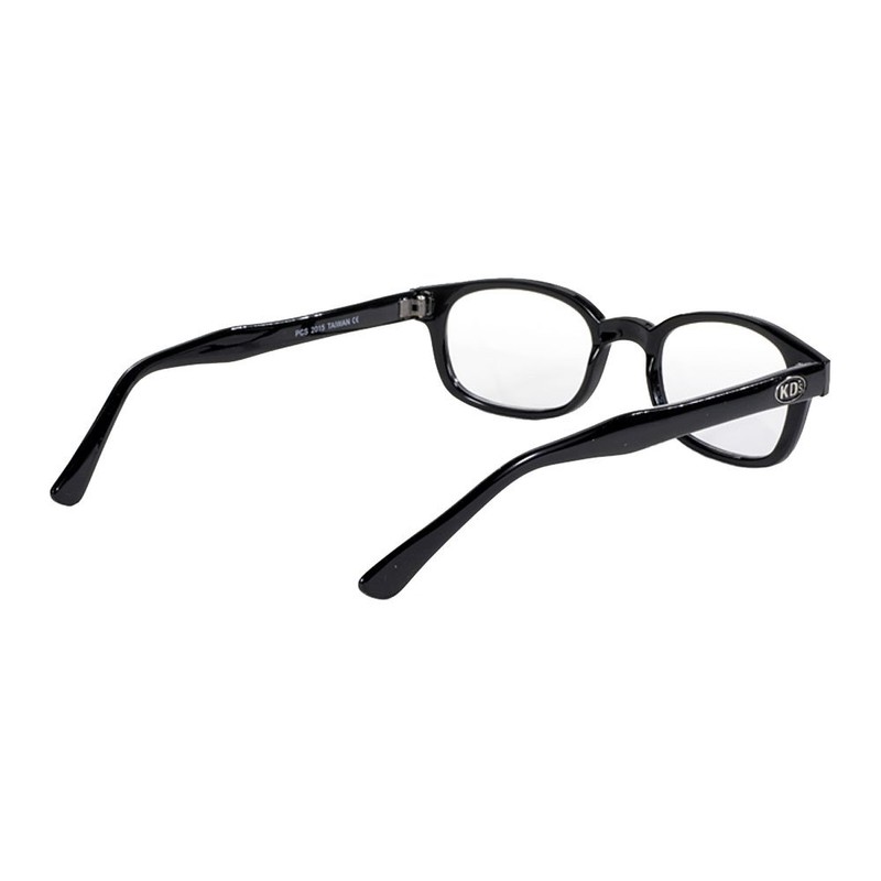 Pacific Coast Original KD's Biker Sunglasses (Black Frame/Clear Lens)