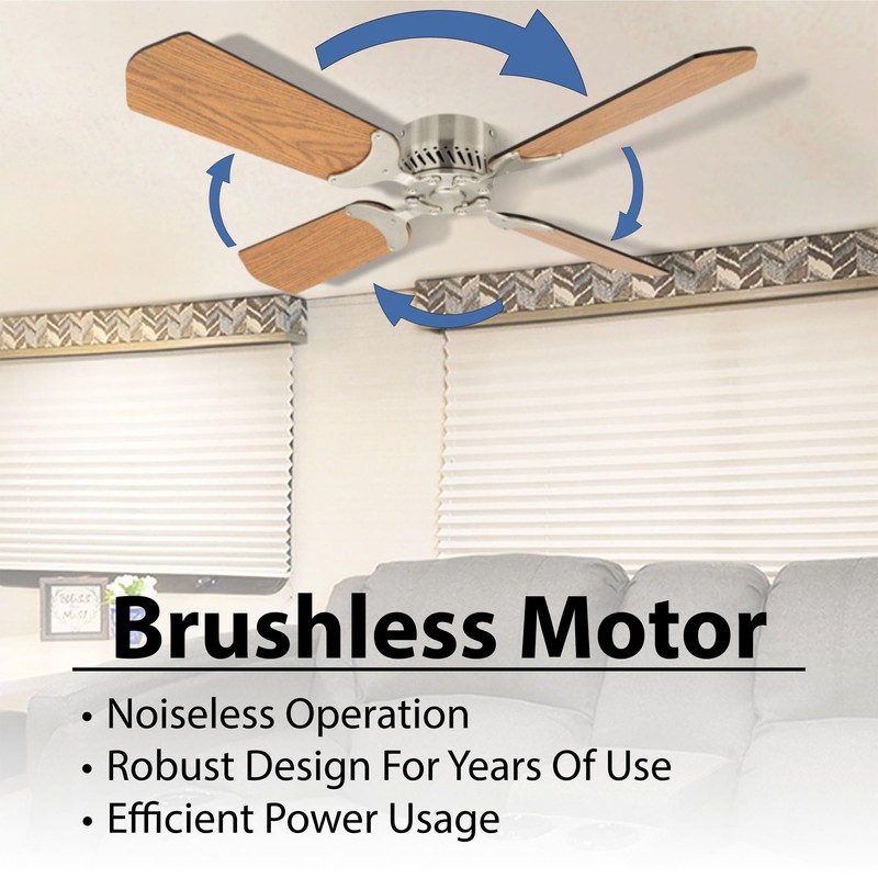 RecPro RV 12V Ceiling Fan | 4-Blade | 4-Speed |