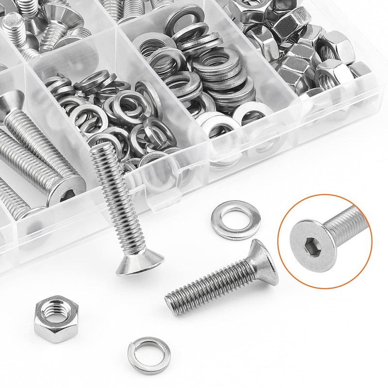 HELIFOUNER 146 Pieces M6 x 8mm /10mm /12mm /16mm /20mm