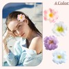 QIUTIMIY 4 Pack Women Flower Hair Clips Artificial Hawaiian Tulip