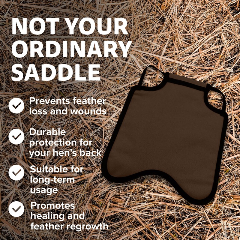 Hen Saver Hen Apron/Saddle, Single Strap, Small/Medium, Brown