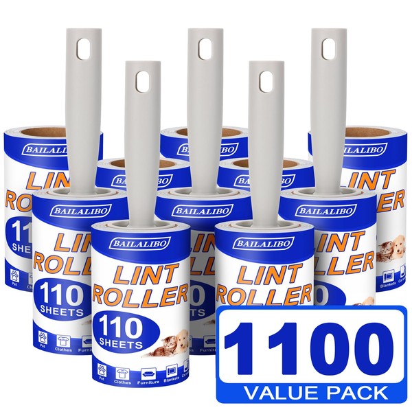 BAILALIBO Lint Roller, 1100 Sheets Lint Rollers for Pet Hair