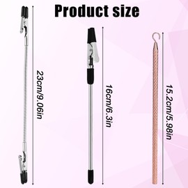 3pcs Bracelet Helper Tools, Wearing Assistance Hook and Clips Quick Wear and Disassembly Fastener Helper Tool for Jewelry Bracelets Watch Necklace Clasps Zippers Crafts