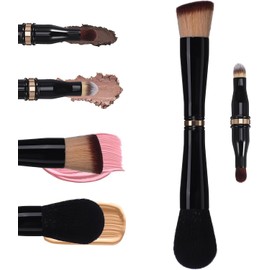 Minkissy Brocha De Maquillaje 4 En 1 - Brocha De Viaje, Facial Y Correctora