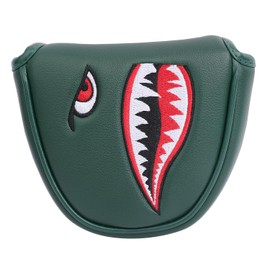 SHABIER Golf Mallet Headcover with Tiger Shark Design for Golf Club (Dark Green)