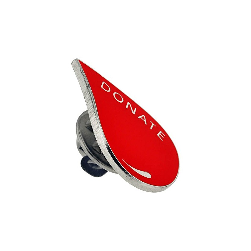 PinMart Red Blood Donor Awareness Enamel Lapel Pin - 1