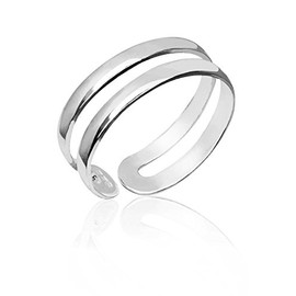 Honolulu Jewelry Company Sterling Silver Two Row Band Toe Ring