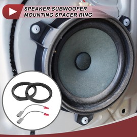 HEROFFIX 2 Set Audio Coaxial Speaker Speaker Spacer Ring Tweeter Speaker Spacer Adaptor for Honda Accord 2003-2007 Front Door Front Speaker Subwoofer Mounting Spacer Bracket Ring Black ABS