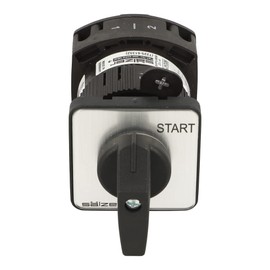 T225-61352-219M1 | SALZER,Rotary CAM Switch, 2 Pole, 32 AMPS, ON/Off, 2 Stage, 2 Contacts, Black with Silver FACE