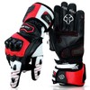 FOXKULL Motorcycle Full Finger Gloves with Knuckle Protector for Men