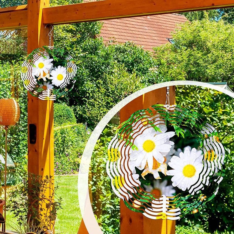 Srrrwunti 10Pcs 8 Inch Sublimation Wind Spinner Blanks 3D Wind