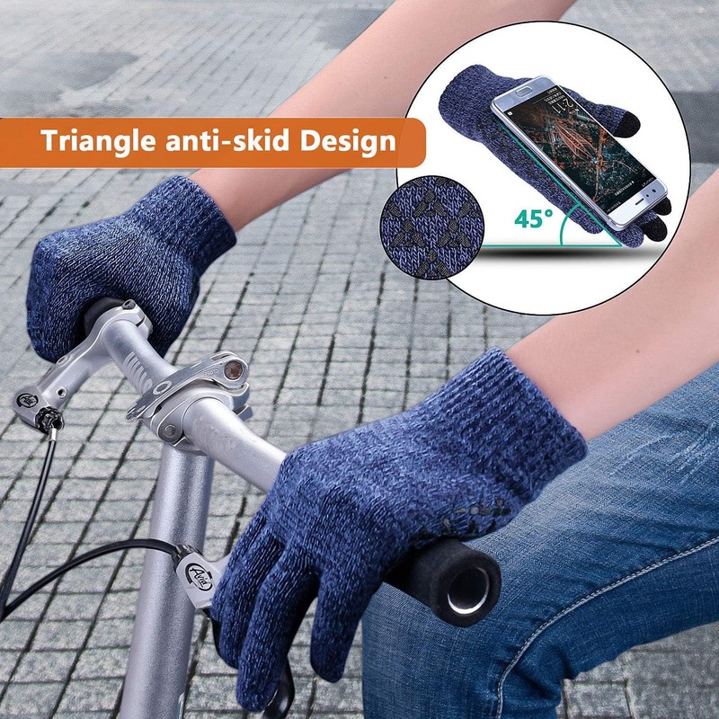 TOCOZOC Guantes de Invierno Con Pantalla Táctil Antideslizante Para Hombre