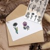 CRASPIRE Flower Clear Stamps for Card Making Wildflower Rubber Stamp