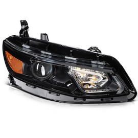 LSAILON Headlight Assembly Replacement Fit For Chevy For Malibu 2016-2018 Black Housing Amber Reflector Clear Lens Driver and Passenger Side 84324411 84217585 GM2503426 84324410 84217584 GM2502426