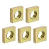 uxcell M6-1x3.2 Square Nuts, Carbon Steel Zinc Plated Coarse Thread
