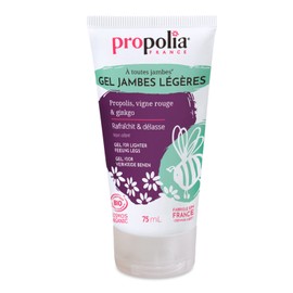 Propolia - Organic Gel with Light Legs - Propolis / Ginkgo / Red Vine / India Brown - Helps Relieve the Feeling of Heavy Legs - Made in France - 100ml