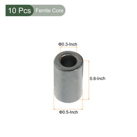 YOKIVE Toroid Ferrite Core Ferrite Rings Toroid Core Iron Good for Filter Coils Power Converter (Dark Grey 12 mm x 6.5 mm x 20 mm) Pack of 10