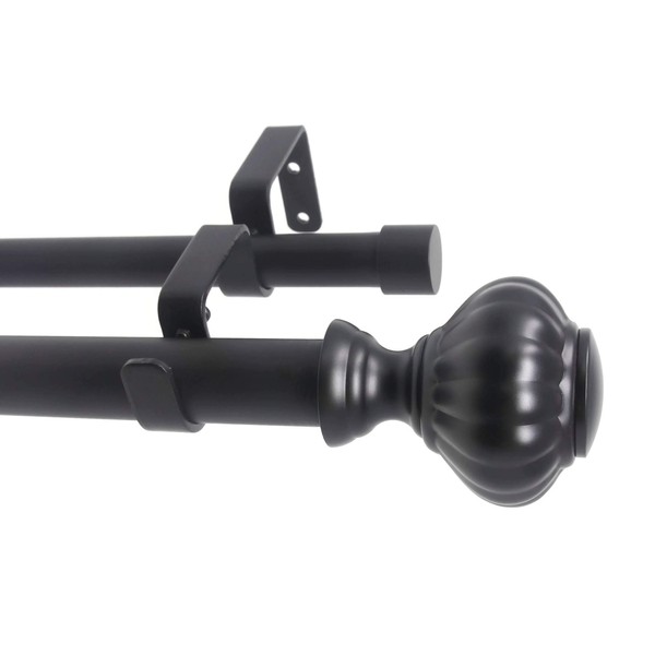 Urbanest Door Knob Manhattan 1" 3/4" Double Drapery Curtain Window