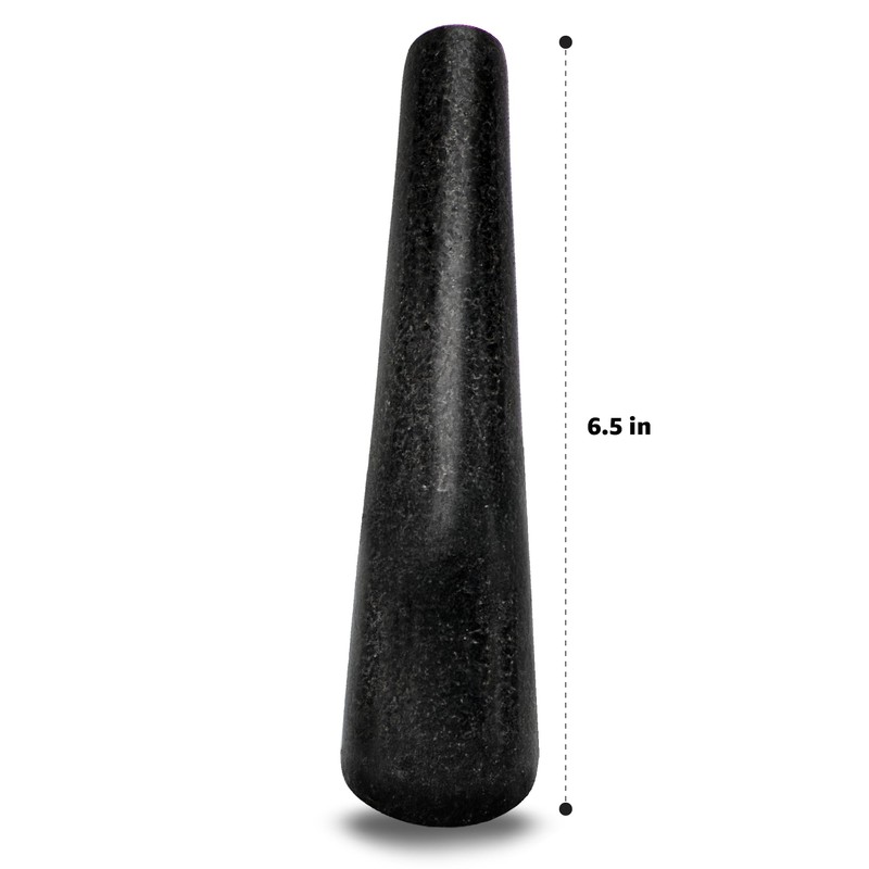 PriorityChef Granite Pestle, Black, 6.5 Inches Long