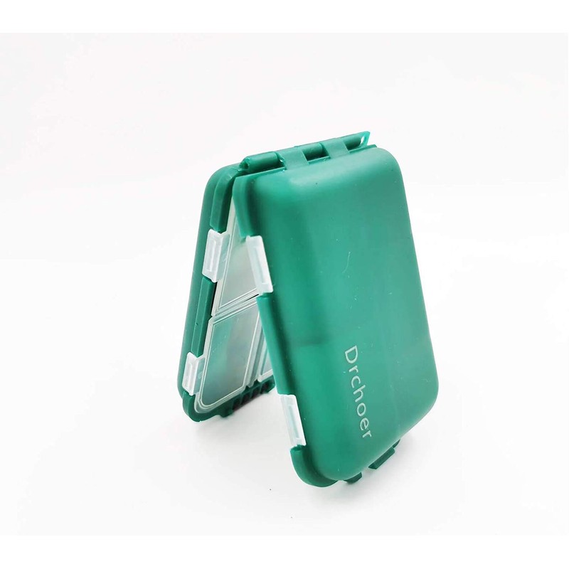 ANCLLO 2Pcs Small Waterproof Hard Fishing Tackle Box Portable Case