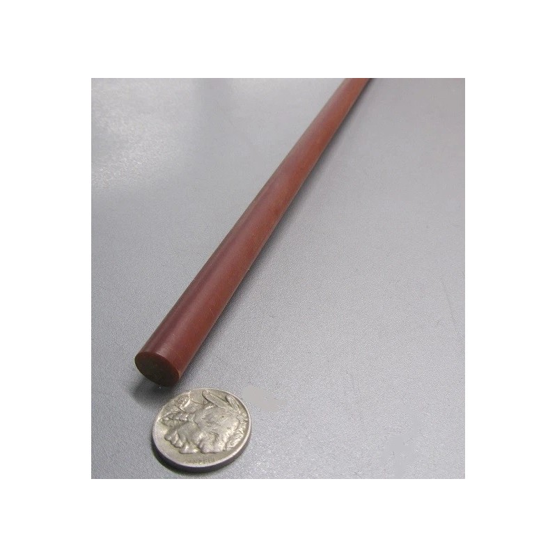 Micarta Phenolic XX Paper Rods .437" (7/16") Diameter x 24"