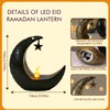 Mini Ramadan Lantern for Centerpiece, 3.94In Moon Shape LED Eid