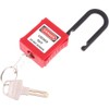 POFET 2pcs Safety Padlock Red, Engineering Plastic Insulated Padlock Security
