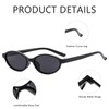 Guegine 3 PCS Oval Sunglasses Womens, Cat Eye Sunglasses Womens
