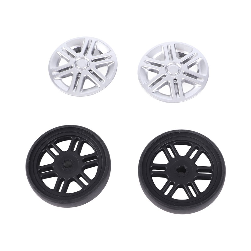 4 Sets Suitcase Repair Wheels with Covers PVC Wheel Casters