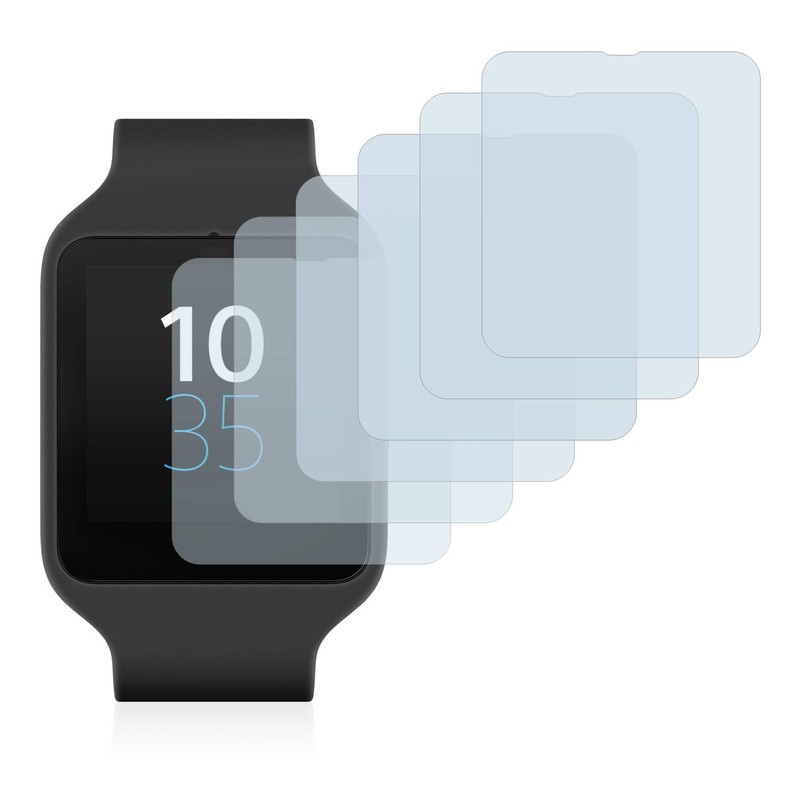 Savvies 6 Pack Screen Protector compatible with Sony Smartwatch 3