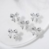 10Pcs Bow Nail Art Charms 3D Bowknot Nail Charms Silver