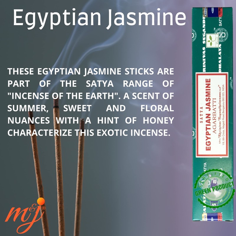 Original Satya Nag Champa Egyptian Jasmine Incense Sticks | with