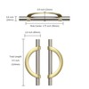 9BUILD 6 Pack 96mm Gold Brushed Satin Nickel Cabinet Pulls