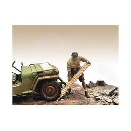 American Diorama - Fig Mechanic Crew 4x4 Offroad Camel Trophy VIII - 1/18