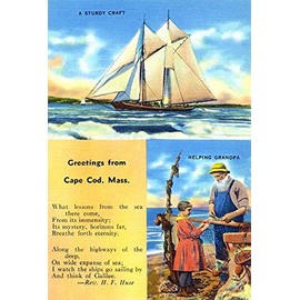 Greetings from Cape Cod, Massachusetts #2-1930's - Vintage Postcard Poster
