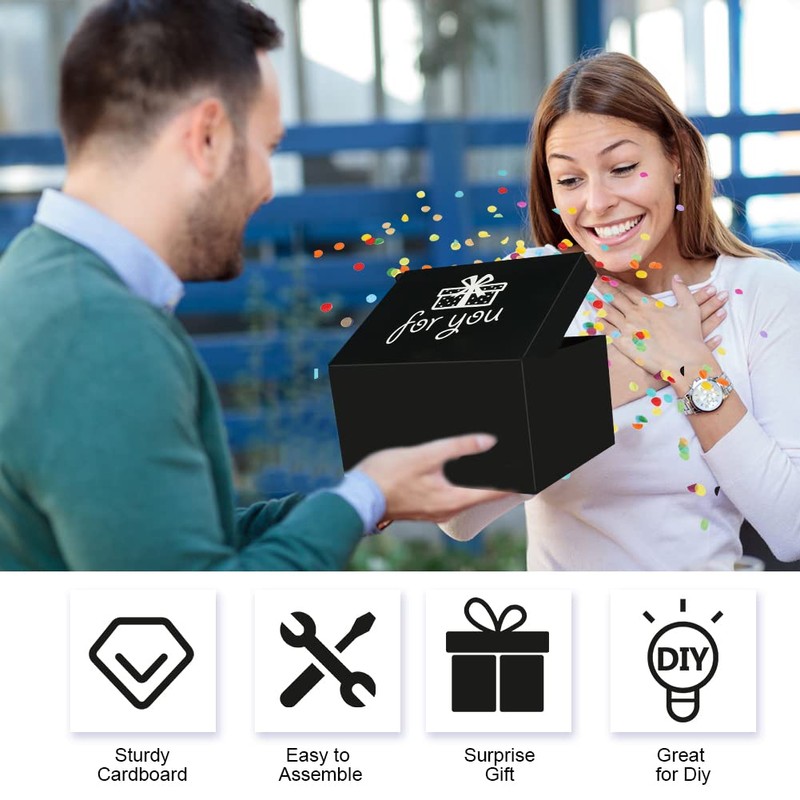 OFFCUP Gift Box Diy, Gift Explosion Box with Confetti, Pop-Up