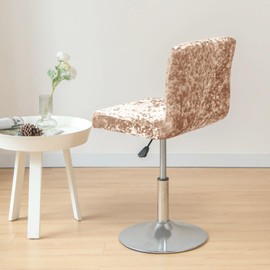 ZRCYXDW Bar Stool Covers, Crushed Velvet Swivel Bar Stool Chair Covers Soft Stretch Pub Counter Stool Covers Non Slip Stool Cover For Swivel Barstool Chair Seat-champagne-2 pack