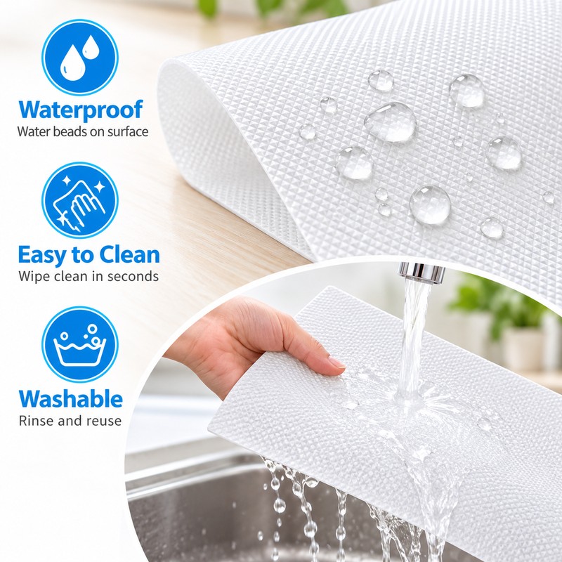 Washable Refrigerator Shelf Liners for Fridge & Freezer – 4