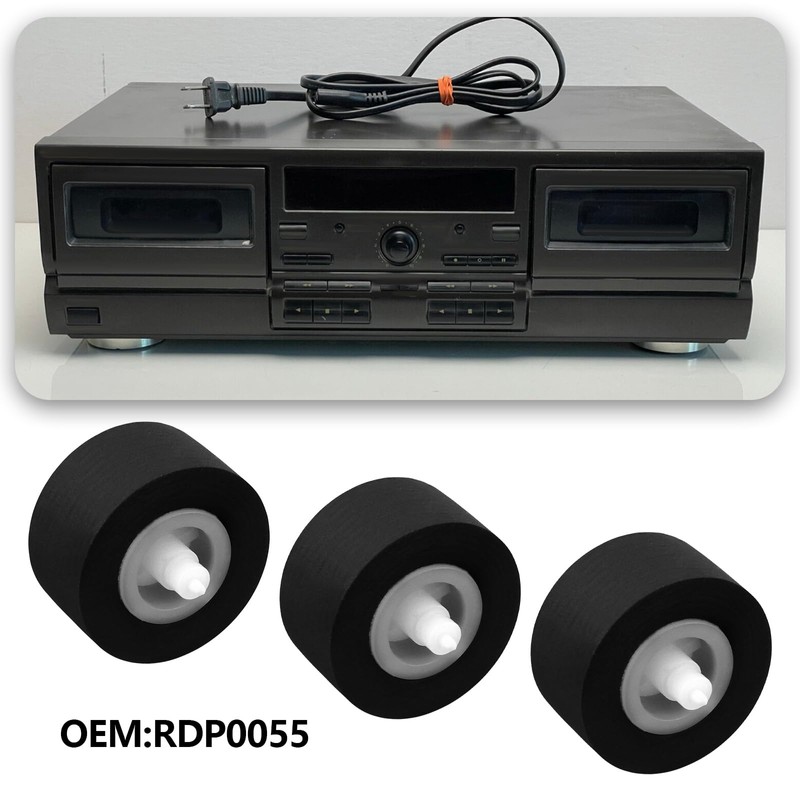 eMagTech 4Pcs Rubber Pinch Wheels RDP0055 Compatible with Technics RS-AZ6/AZ7/BX501/BX646/TR373