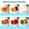 3 Pack Glass Snack Containers, Glass Snack Pack Containers with