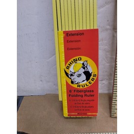 US Tape Rhino Rulers 55160 Fiberglass Folding Ruler 5/8" x 6' Carp with 6" Sliding Ext